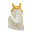 thumbnail image 1 of HNMKIU Fashion Girls Summer Sleeveless Dress Cute Print Gown Toddler Casual Wear Ice Silk Pajama Yellow,6-12 Months, 1 of 3