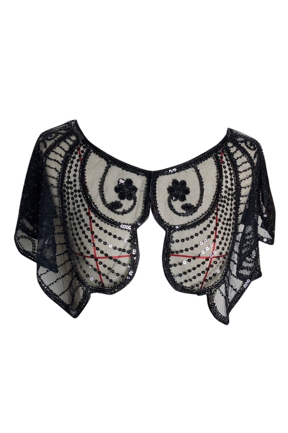 Fashion Shawl for Women European and Mesh Glitter Nail Bead Lightweight Thin Wrap for Evening Parties and Casual Wear Black,One Size