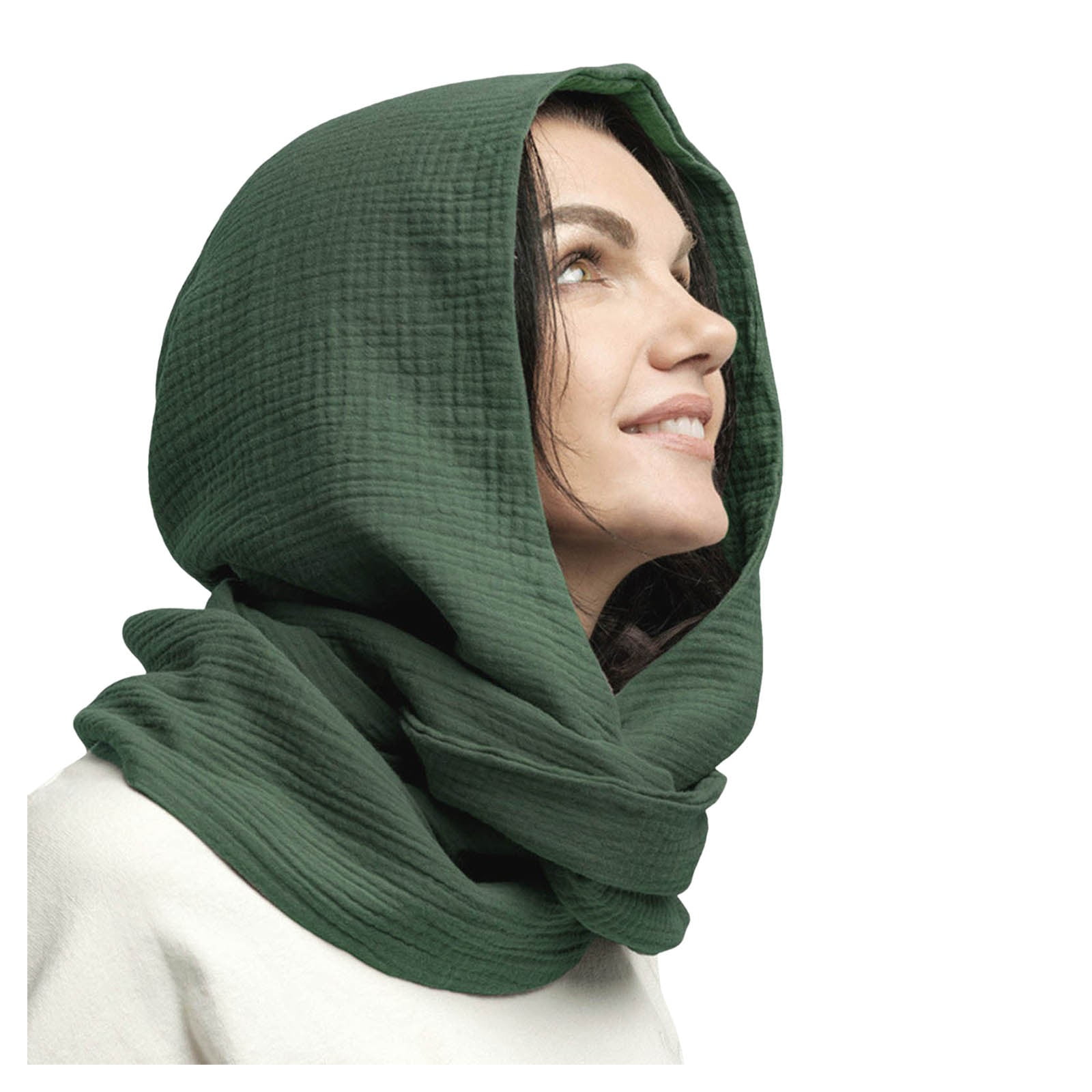 HNMKIU Fashion Warm Scarf with Attached Hood and Neck Warmer  display picture 2