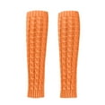 thumbnail image 1 of HNMKIU Fashion Winter Knitted Leg Warmers for Women Cozy Crochet Long Socks Thermal Soft Boot Toppers Orange,One Size, 1 of 7