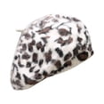 thumbnail image 1 of HNMKIU Fashionable Ladies Beret Hat with Elegant Leopard Print Design for Warm Winter Style White,One Size, 1 of 6