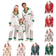 thumbnail image 1 of HNMKIU Father Son Matching Christmas Pajamas Family Sleepwear Sets Long Sleeve Silk Like Loungewear Outfit for Parents Kids Holiday Cozy Nightwear, 1 of 8