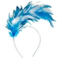 thumbnail image 1 of HNMKIU Feather Scarf Headband for Party and Carnival Celebration Hair Accessory Light Blue,One Size, 1 of 3