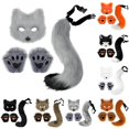 thumbnail image 1 of HNMKIU Festive Halloween Set With Realistic Furry Gloves And Tail For Cosplay Celebrations Accessories For Adults Party Themed Events Grey - One Size, 1 of 3