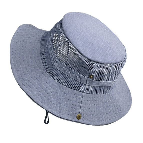 HNMKIU Foldable Sun Hat with Wide Brim and Breathable Mesh for Outdoor Fishing Hiking Travel Summer Activities Grey,One Size