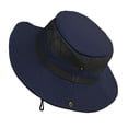 thumbnail image 1 of HNMKIU Foldable Sun Hat with Wide Brim and Breathable Mesh for Outdoor Fishing Hiking Travel Summer Activities Navy,One Size, 1 of 3