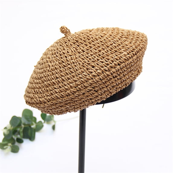 HNMKIU French Artist Beret Solid Color Baseball Cap for Women Breathable Casual Fashion Hat Khaki,One Size