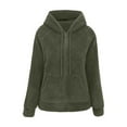thumbnail image 1 of HNMKIU Full Zip Hooded Sweatshirt with Front Pockets Soft Warm Winter Pullover Casual Comfort Outerwear Zip Up Hoodie Army Green,L, 1 of 5