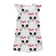 thumbnail image 1 of HNMKIU Girl Easter Dress Fashionable Girls Dress with Adorable Print Design for Toddler Casual Wear and White,6-7 Years, 1 of 2