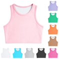 thumbnail image 1 of HNMKIU Girls Athletic Tank Top Breathable Workout Shirt Sleeveless Solid Color Stretch Fit Crew Neck Play Sports Youth Tee For Kids Pink,3-6 Years, 1 of 4