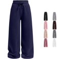 thumbnail image 1 of HNMKIU Girls Casual Straight Leg Pants Comfortable Elastic Waistband Sweatpants For Play Everyday Wear Dark Blue,13-14 Years, 1 of 5