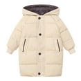thumbnail image 1 of HNMKIU Girls Long Down Coat Warm Winter Jacket with Insulation Winter Coats for Girls for Cold Weather Outdoor Activities 2-12 Years White,11-12 Years, 1 of 4