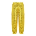 thumbnail image 1 of HNMKIU Girls Loose Fit Sequin Jazz Pants Hop Street Dancewear Harem Trousers For Kids Performance Yellow,5-6 Years, 1 of 9