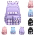 thumbnail image 1 of HNMKIU Girls School Backpack Set for Elementary Students Lightweight Large Capacity Daypack Multipocket Double Shoulder Bookbag Daily Commute Casual Wear ,Purple, 1 of 6