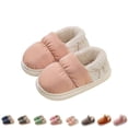 thumbnail image 1 of HNMKIU Girls Slippers for Kids Cozy Winter Indoor Shoes Soft Sole On Comfortable Home Footwear Slippers for Kids for Children Ages 2 To 10Y,06_Orange,4.5-5 Years, 1 of 5