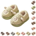 thumbnail image 1 of HNMKIU Girls Slippers with Backstrap Winter Slippers for Kids Ages 12 Months to 8 Years Slipper for Kids,03_Green,5.5-6 Years, 1 of 5