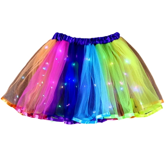 HNMKIU Glow In The Dark Fairy Dress Magical Tutu For Girls Party Wear Multicolour2,4-11 Years