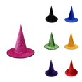 thumbnail image 1 of HNMKIU Gothic Witch Hat Accessory Pointed Glitter Party Witchcraft Hot Pink,One Size, 1 of 5