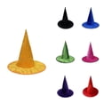 thumbnail image 1 of HNMKIU Gothic Witch Hat Accessory Pointed Glitter Party Witchcraft Orange,One Size, 1 of 5
