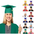 thumbnail image 1 of HNMKIU Graduation Cap Unisex Adult Commencement Hat For College Green,One Size, 1 of 3