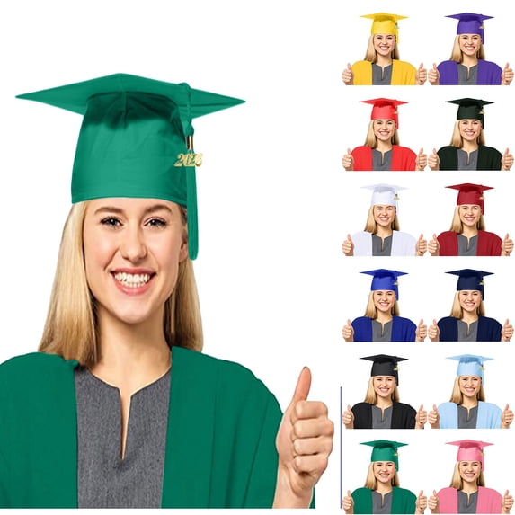 HNMKIU Graduation Cap Unisex Adult Commencement Hat For College Green,One Size