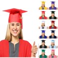 thumbnail image 1 of HNMKIU Graduation Cap Unisex Adult Commencement Hat For College Red,One Size, 1 of 4