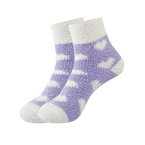 HNMKIU Half Velvet Floor Socks Warm Thickened Towel Coral Velvet Home Socks for Comfort and Style,Size One Size