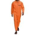 thumbnail image 1 of HNMKIU Halloween Clothes Halloween Prisoner Jumpsuit Orange Inmate Adult Party Outfit Themed Events Performances Jail Playsuit Role Playing Orange,XXL, 1 of 2