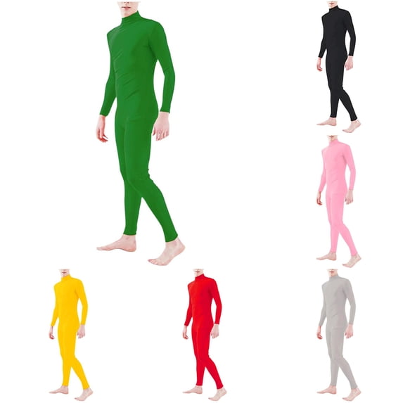 HNMKIU Halloween Cosplay Jumpsuit Invisibility Cloak Full Body Suit for Adults Kids Fancy Dress Party Green - XL