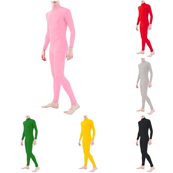 HNMKIU Halloween Cosplay Jumpsuit Invisibility Cloak Full Body Suit for Adults Kids Fancy Dress Party Pink - S