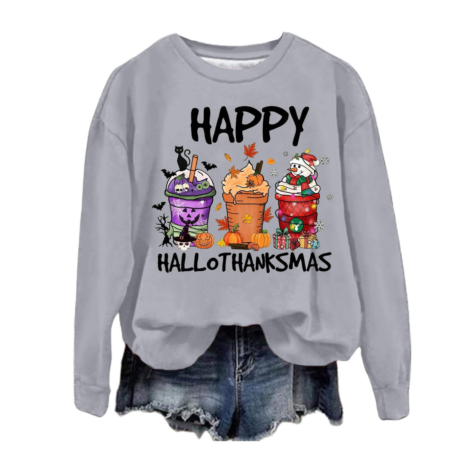 HNMKIU Halloween Costumes Woman 2024 Jogging Sweatshirt Women's Casual