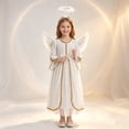 thumbnail image 1 of HNMKIU Halloween for Girls White Dance Dress Halloween Children Greek Outfit Tutu Gown White - 3-4 Years, 1 of 4