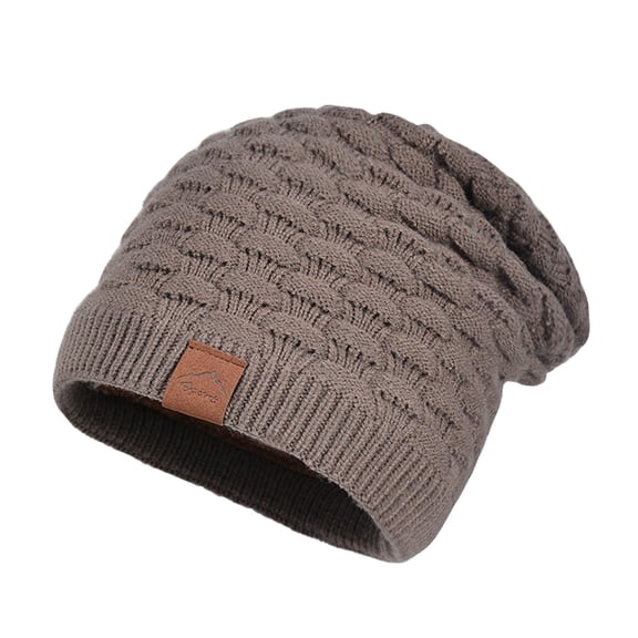 HNMKIU Hat Ear Warmer Classic Knit for Men Women Winter Lightweight Warm Headgear Coffee,One Size