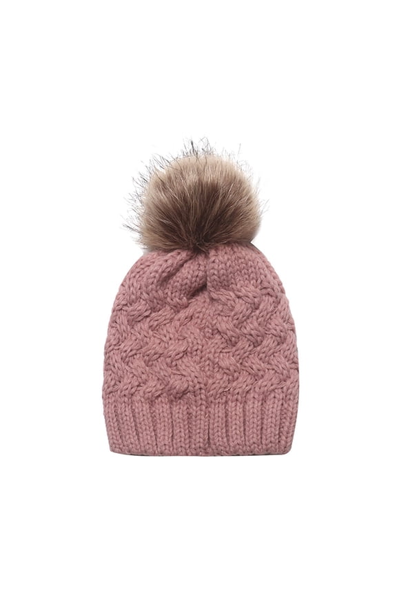 Hat Protective Winter Accessory for Men and Women Crafted in Soft Wool Knit for Cold Weather and Everyday Wear Pink,A