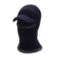 thumbnail image 1 of HNMKIU Hats Autumn And Winter Outdoor Warmth Covering Face Riding Neck Integrated Pullover Hat Knitted Hat Blue,One Size, 1 of 2