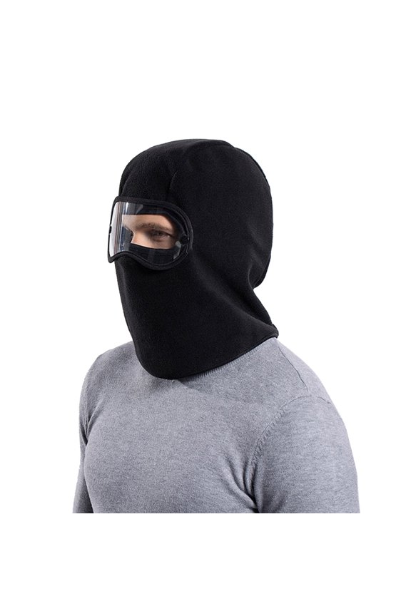 Hats Windproof Winter Head Cover for Men Women Skiing Ear Protective Cap Wind- Head Cover designed for both men and women for skiing riding and outdoor activities Soft warm Black,One Size