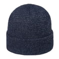 thumbnail image 1 of HNMKIU Hats Winter Hat For Men Reflective Yarn Knit Cap Soft And Warm Fold Up Daily Caps Navy,M, 1 of 2