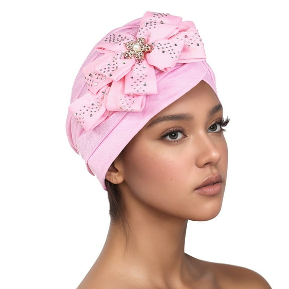 HNMKIU Hats - Women's Headwear for Cancer Chemo Turban Wrap Cap Shawl - Elegant Polyester Knit Scarf for Comfort and Coverage Red,One Size