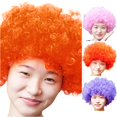 thumbnail image 1 of HNMKIU Halloween Heardband Afro Wig Carnival Party Dress Funny Wacky Fans Headband Orange,One Size, 1 of 4