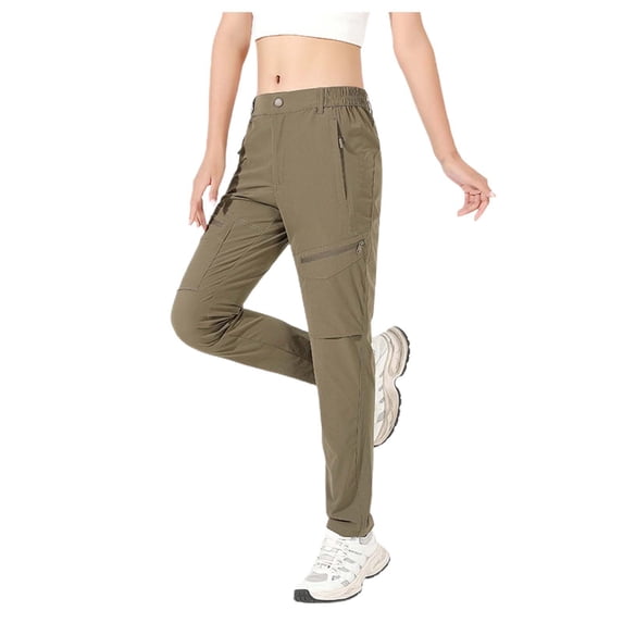 HNMKIU Hiking Pants Women Summer Outdoor Breathable Lightweight Trekking with Stretch Trousers for Women Coffee,XL