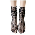 thumbnail image 1 of HNMKIU Japanese Gothic Knitted Leg Warmers Winter Knee High Socks Fashion Ankle Gaiters Cozy Footwear Black,One Size, 1 of 4
