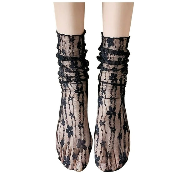 HNMKIU Japanese Gothic Knitted Leg Warmers Winter Knee High Socks Fashion Ankle Gaiters Cozy Footwear Black,One Size