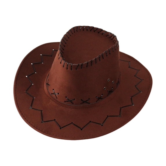 HNMKIU Kid's Cowboy Hat For Themed Parties Dress Up Halloween Outdoor Play Western Accessory Coffee2,One Size