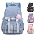 thumbnail image 1 of HNMKIU Kids Backpack For Girls Stylish Minimalist Laptop School Bag Lightweight Bookbag With Multiple Pockets For Students ,Blue, 1 of 4