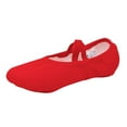 thumbnail image 1 of HNMKIU Kids Ballet Sneakers Warm Dance Shoes for Ballet Performance Indoor Yoga Practice Red-b,6-7 Years, 1 of 4