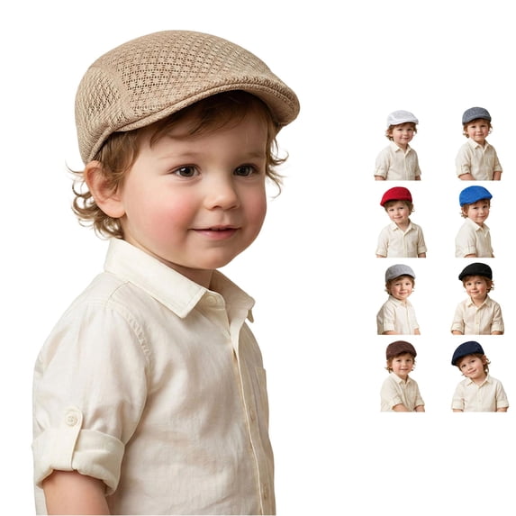 HNMKIU Kids Baseball Hat Solid Casual Beret Hat for Daily Wear Outdoor Work Unisex Children 3-16 Years