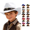 thumbnail image 1 of HNMKIU Kids Cowboy Hat Playful Western Style Fedora Hat For Little Boys And Girls Outdoor Party Casual Sun Protection, 1 of 4