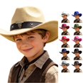 thumbnail image 1 of HNMKIU Kids Cowboy Hat Playful Western Style Fedora Hat For Little Boys And Girls Outdoor Party Casual Sun Protection, 1 of 4