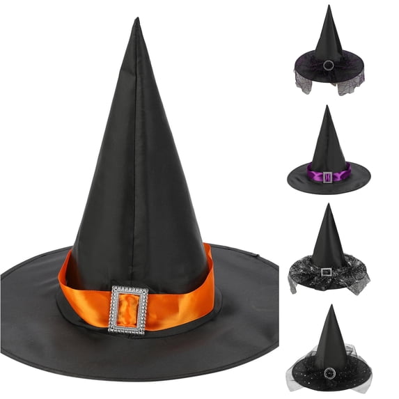 HNMKIU Kids Cowboy Hat Witch Hat for Halloween Party Dress Up Role Play Prop Pointed Hat for Children