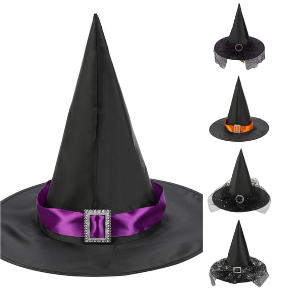 HNMKIU Kids Cowboy Hat Witch Hat for Halloween Party Dress Up Role Play Prop Pointed Hat for Children